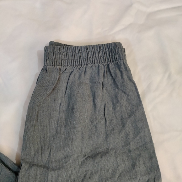 Linen Mix Plain Tapered Fit Trouser - Picture 3 of 5